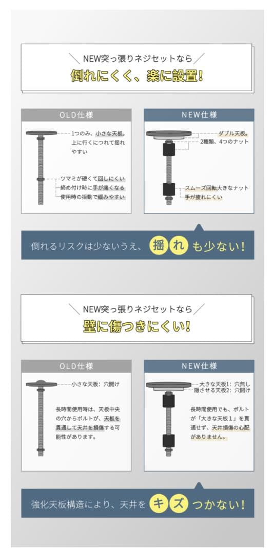 MOTASAN キャットタワー 突っ張り 全高229～257cm　薄あんず色