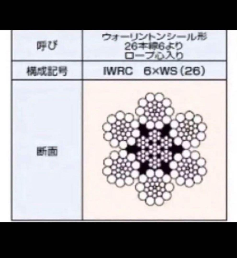 国産品　ユニック用ワイヤーロープ　8mm x 95m 新品未使用