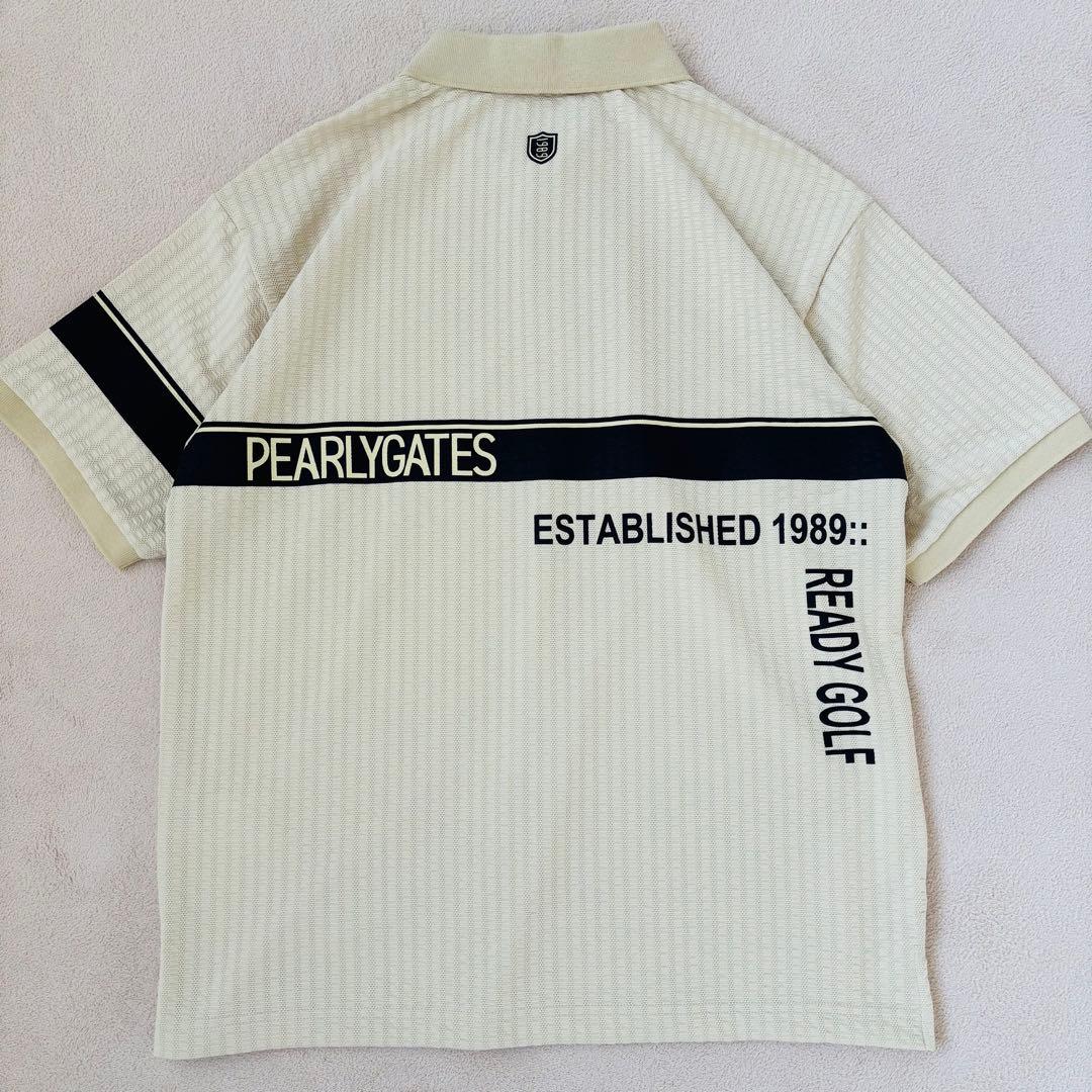 【新品タグ付き】パーリーゲイツ 半袖ポロシャツ シアサッカー 5 イエロー