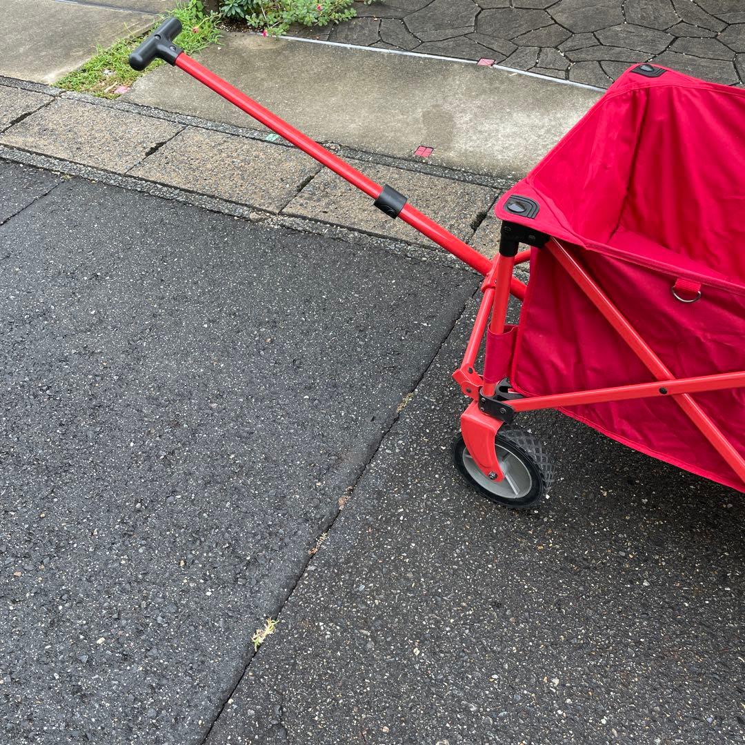 【発送不可。引き取り限定】Coleman 赤 キャリーカート 折りたたみ式