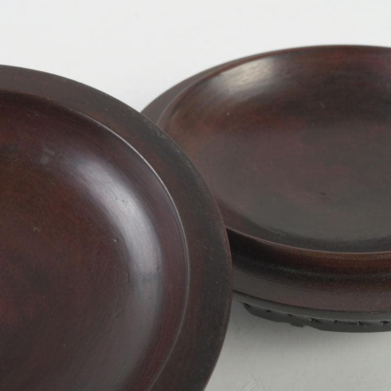 茶道具　鎌倉彫　花木文　香合　時代箱付　V　9611