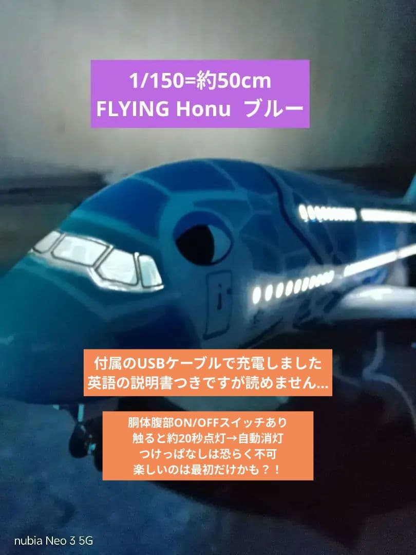 10/20までじんさん専用 フライングホヌ／グリーン発光1/150