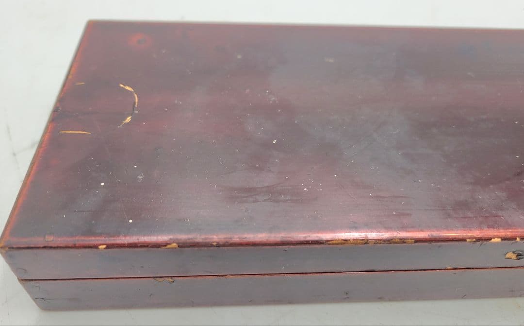 七つ玉算盤　そろばん　25桁　漆塗木箱入り　江戸時代　骨董品、美術品