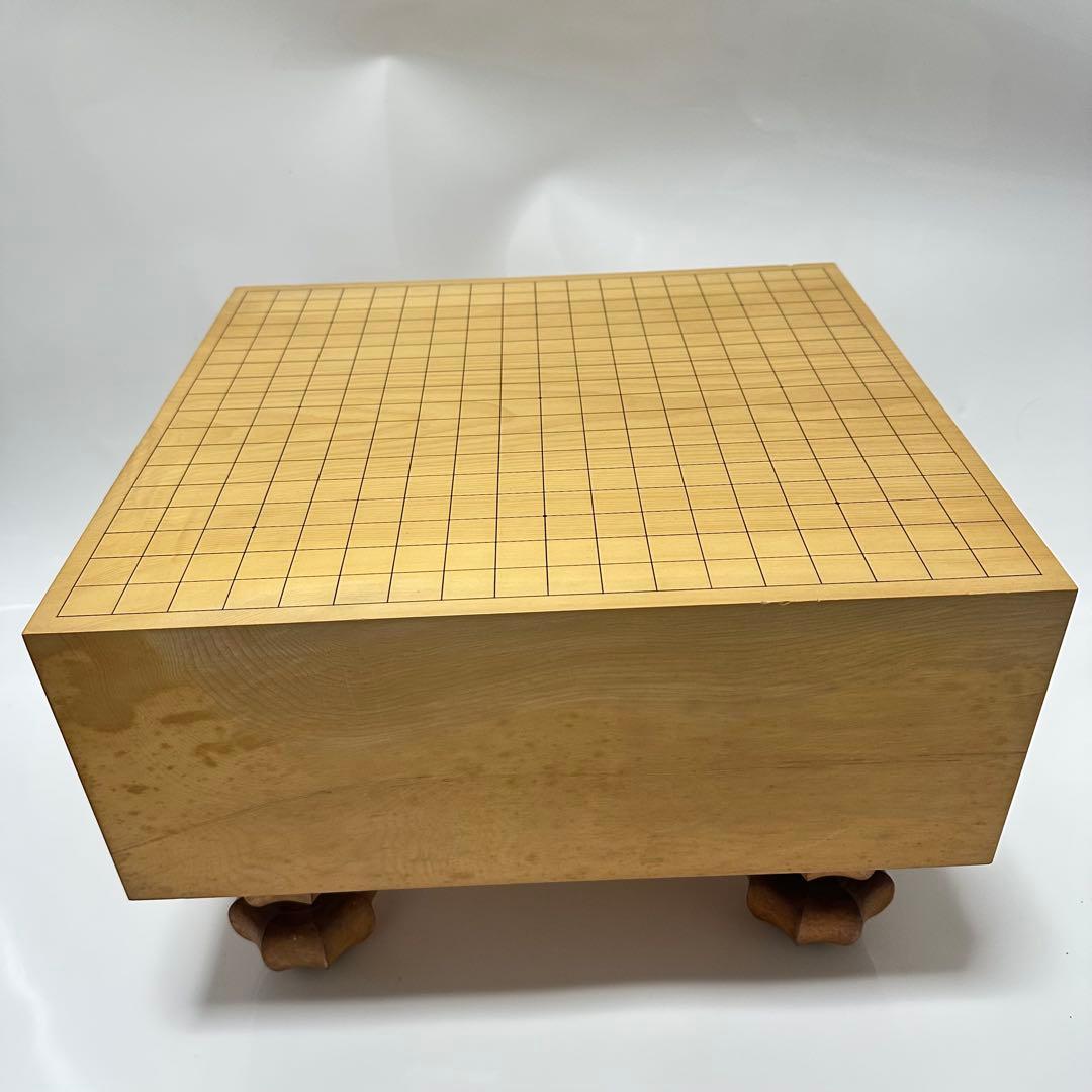 【良品】碁盤 本榧 ヘソ付き 脚付き 厚み18cm