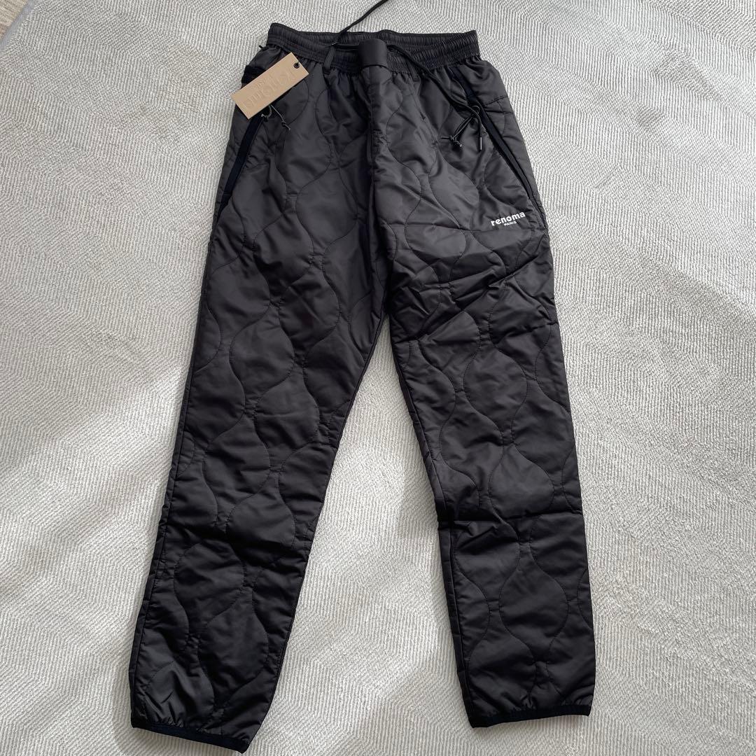 renoma キルティングパンツ 黒 新規タグ付き