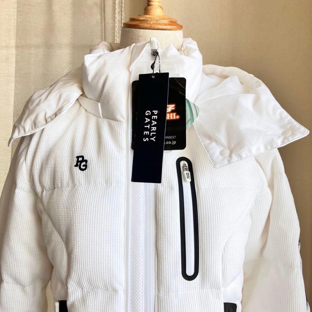 新品タグ付き　パーリーゲイツ　ダウンコート　　ホワイト　0サイズ