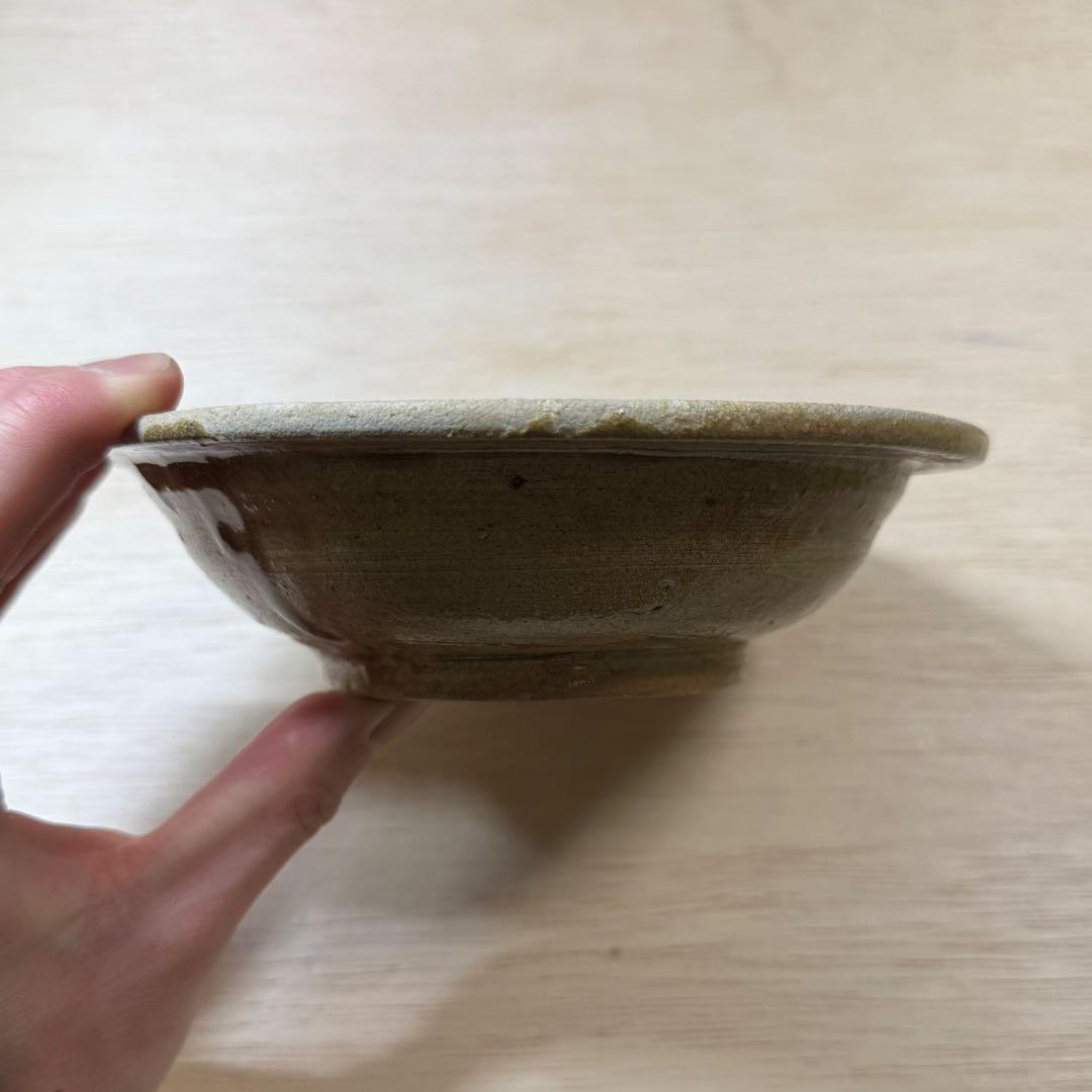 古瀬戸 高台おろし皿 卸皿 中皿 鎌倉時代 灰釉 山茶碗 陶片 古美術 骨董