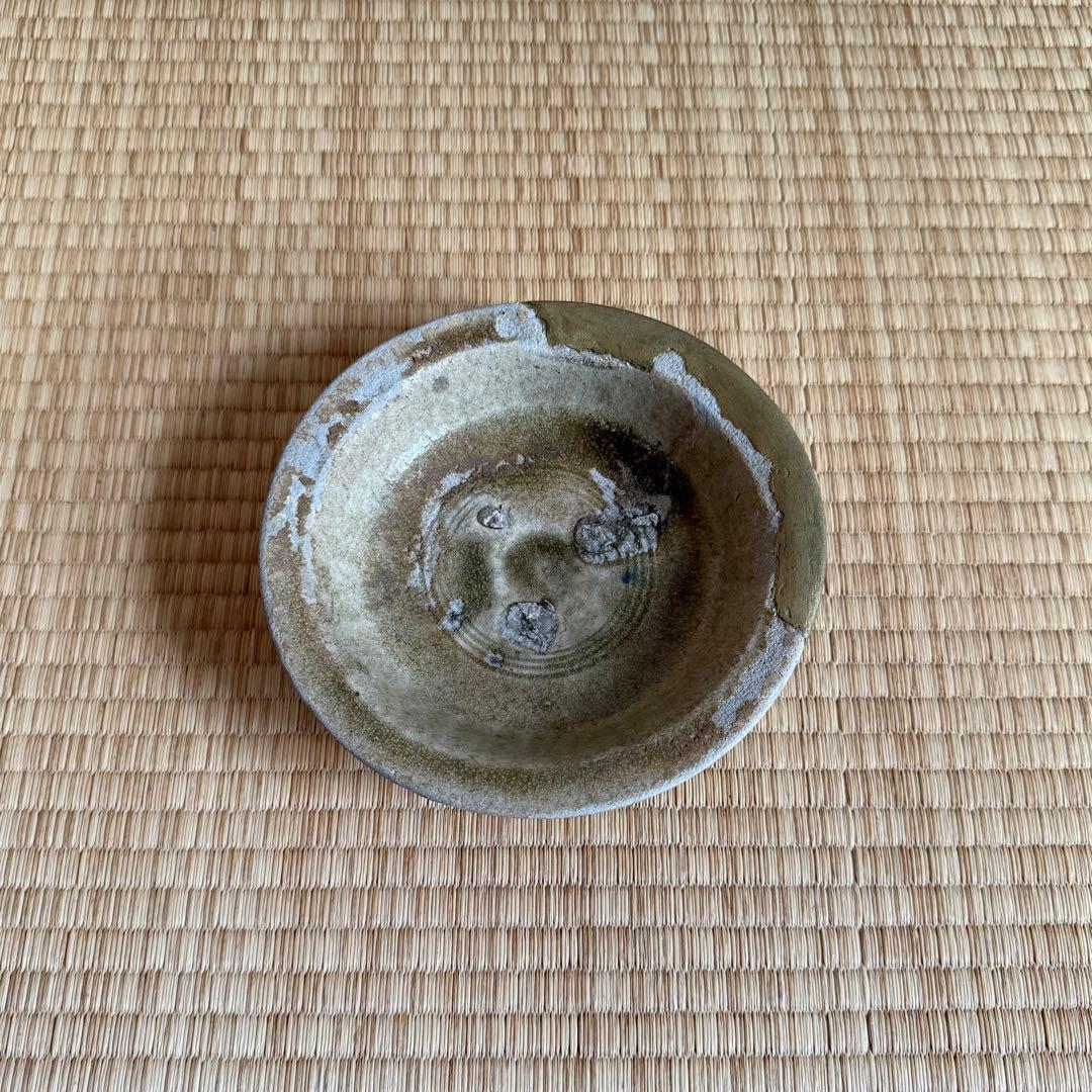 古瀬戸 高台おろし皿 卸皿 中皿 鎌倉時代 灰釉 山茶碗 陶片 古美術 骨董