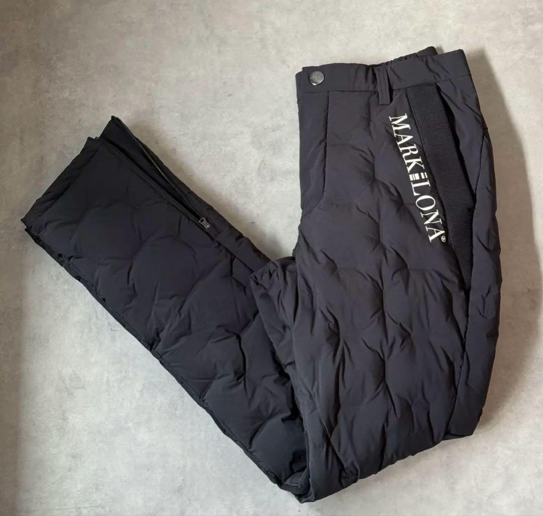 美品 ★ MARK&LONA ダウンパンツ 防寒 冬 マーク&ロナ 黒 正規品