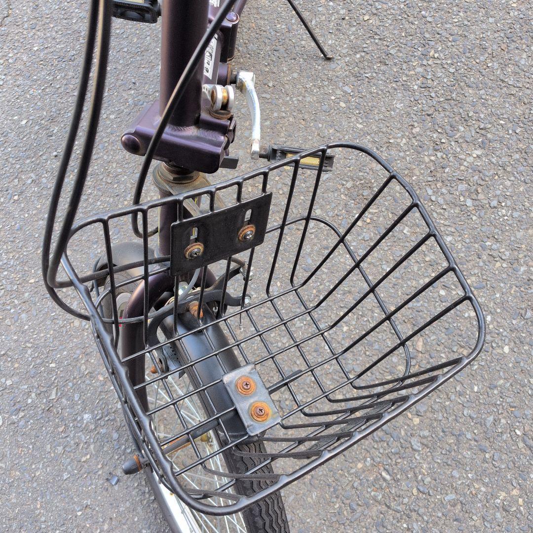 【引き取り限定】SHIMANO折りたたみ自転車 20インチ パープル ギア6段階