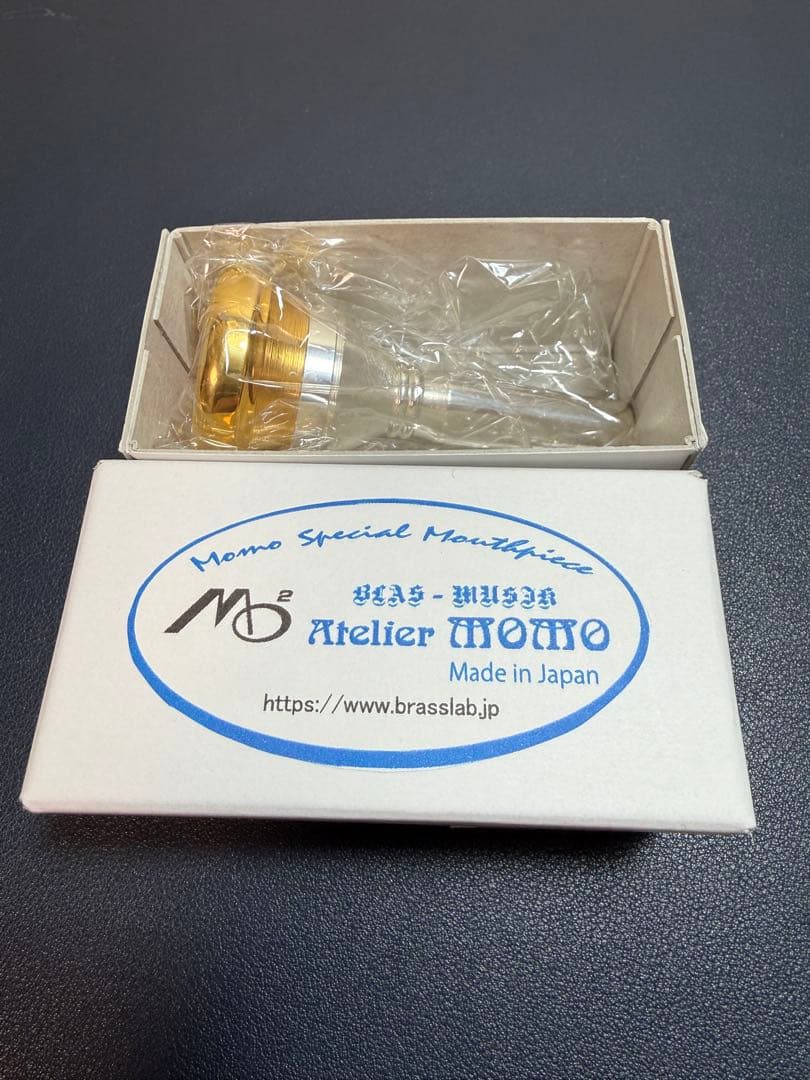 ユーフォニアム　マウスピース　ブラスラボモモ　M-0 インナーゴールド