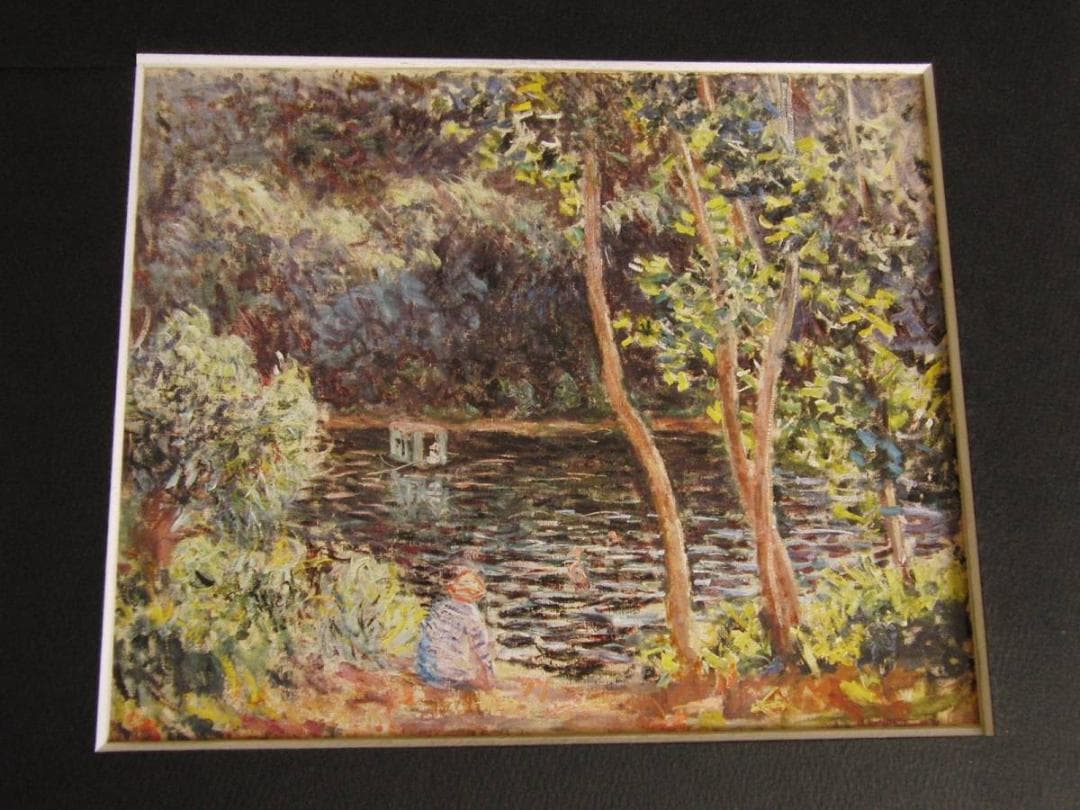 クロード・モネ、「The Studio-Boat」、厳選、希少大判画集・額装画