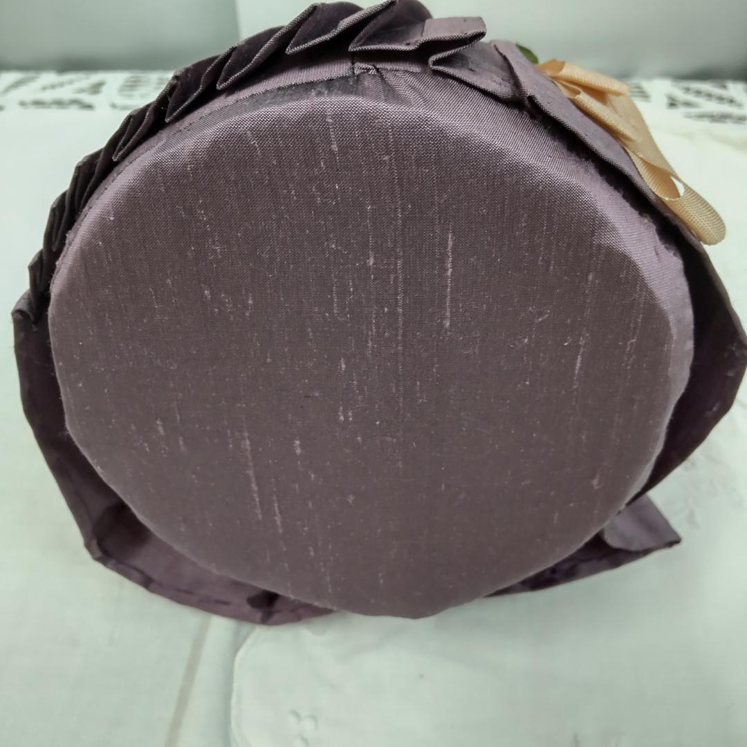 ハーフドール　ピンクッション　バイオレット　アンティーク風