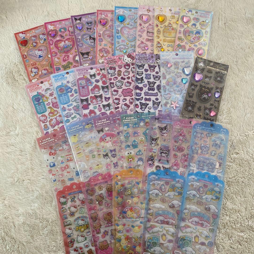 ボンボンドロップ　ウォーター　おはじき　コットン　シールまとめ売り140枚