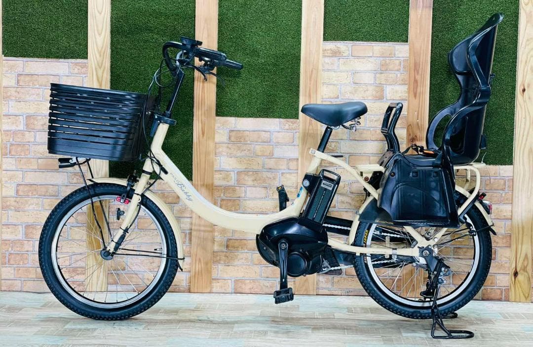 破格　ヤマハ　バビー　クリーム系　子供乗せ電動アシスト自転車 H1454