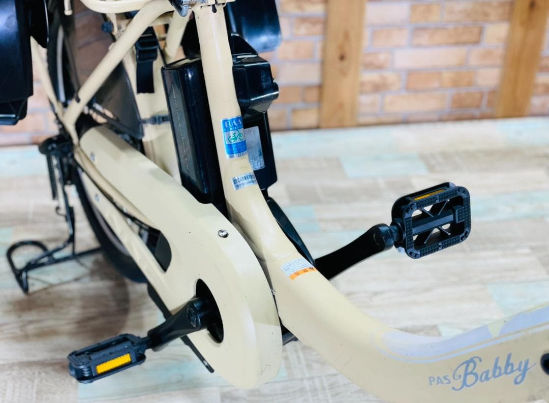 破格　ヤマハ　バビー　クリーム系　子供乗せ電動アシスト自転車 H1454