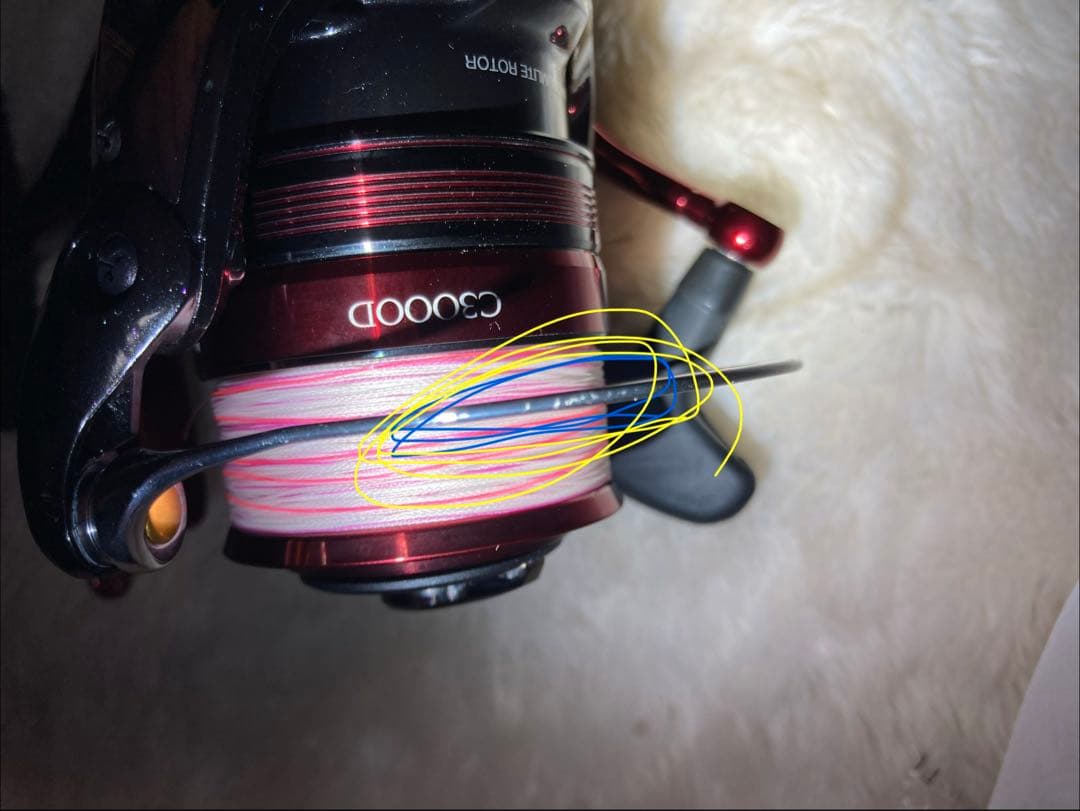 スピニングリール C3000 シマノ　ラリッサ　レバーブレーキ付き