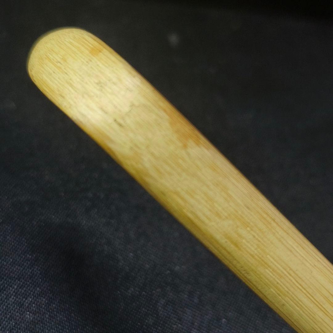 茶道具 白竹茶杓 銘:庵の共 大徳寺 龍源院 細合喝堂師 花押 共箱共筒 未使用