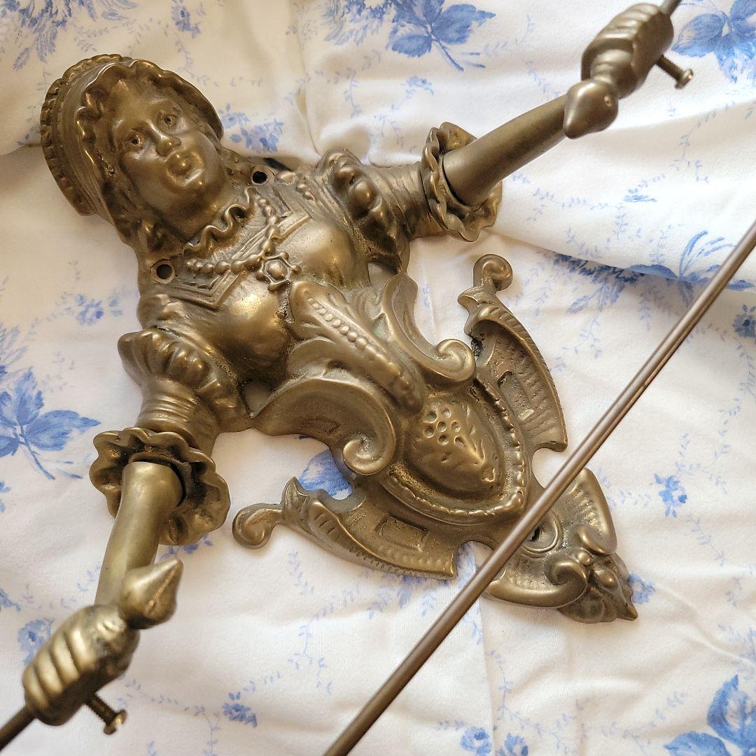 西洋アンティーク　真鍮製タオルハンガー　フランスアンティーク