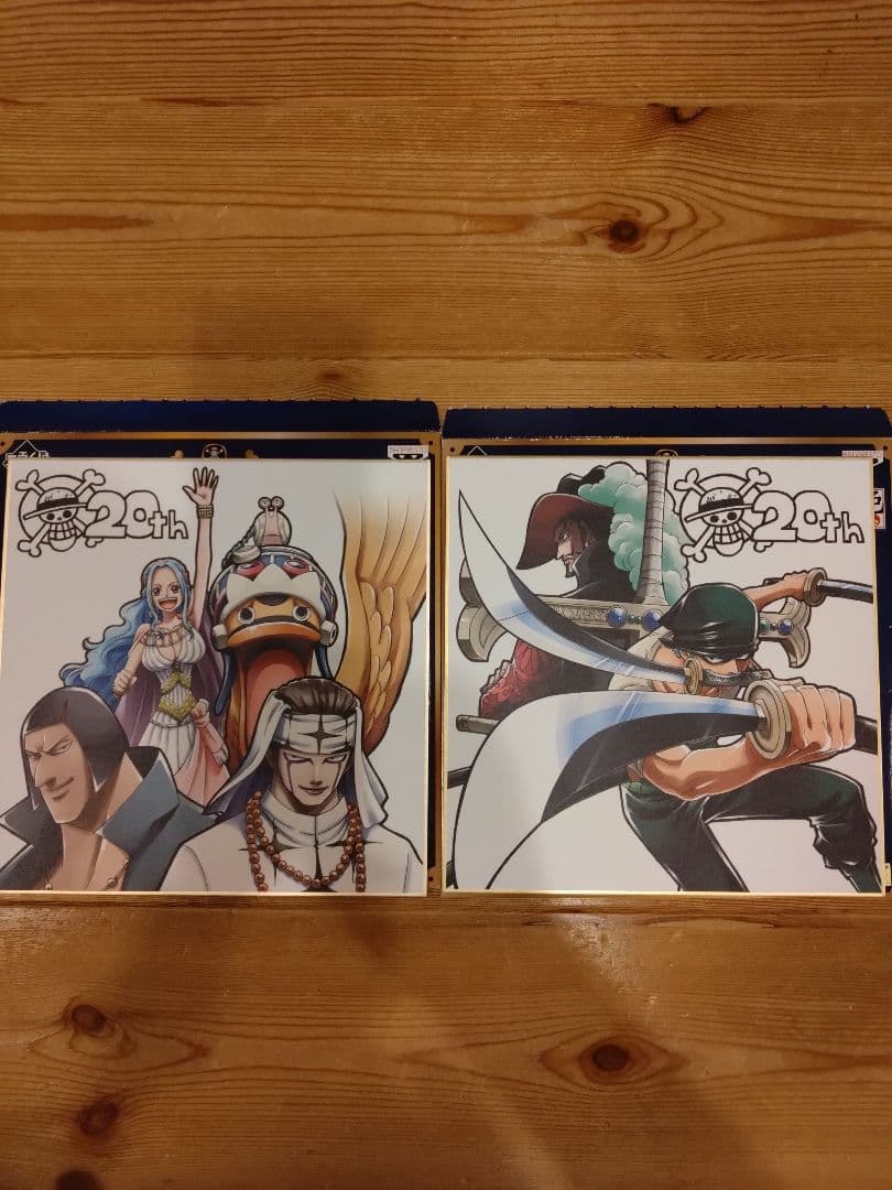 ワンピース フィギュアセット 9体 + 20周年記念色紙17枚（ダブリ含む）