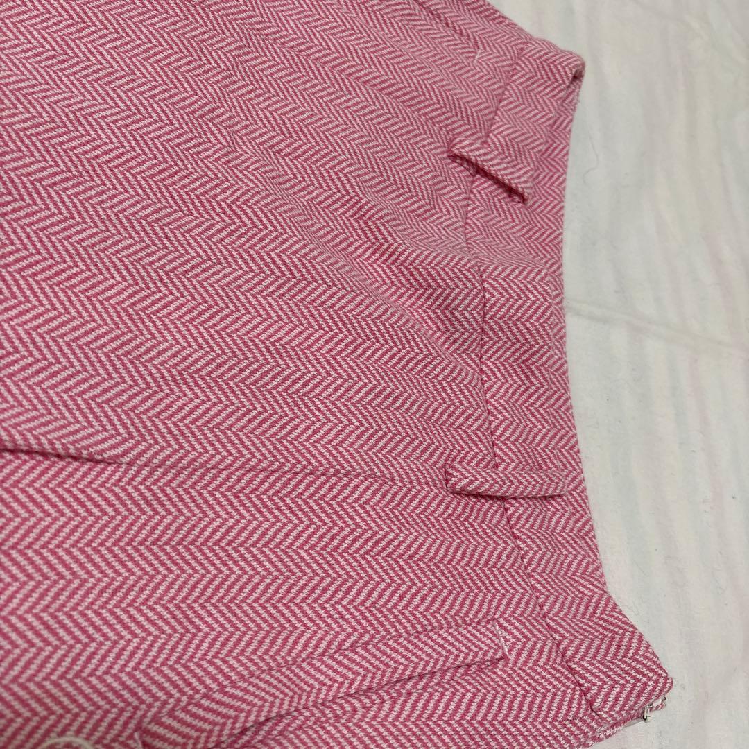 パーリーゲイツ1 AMSTERDAM ピンク ヘリンボーンスカート