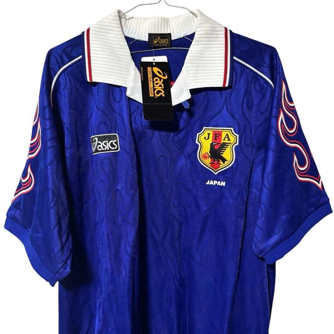 【タグ付き】98年 フランスW杯 日本代表 レプリカシャツ 半袖 asics
