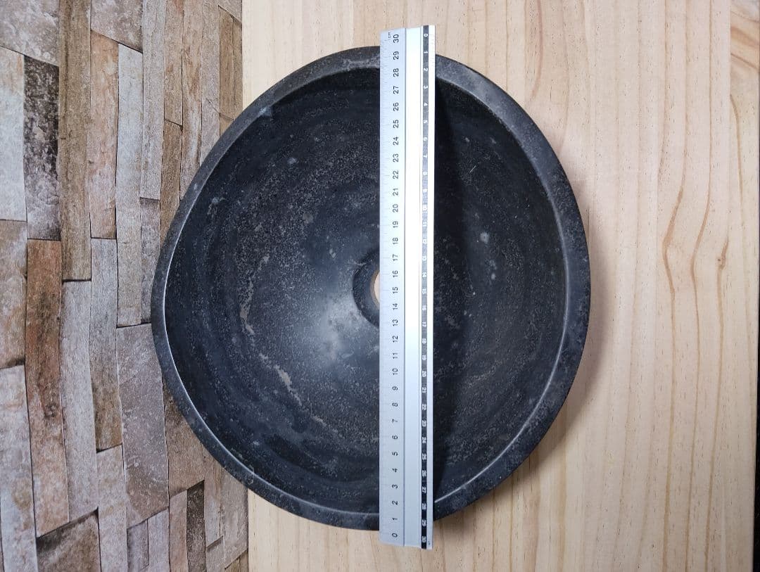 天然石の楕円形ボウル 直径約30cm