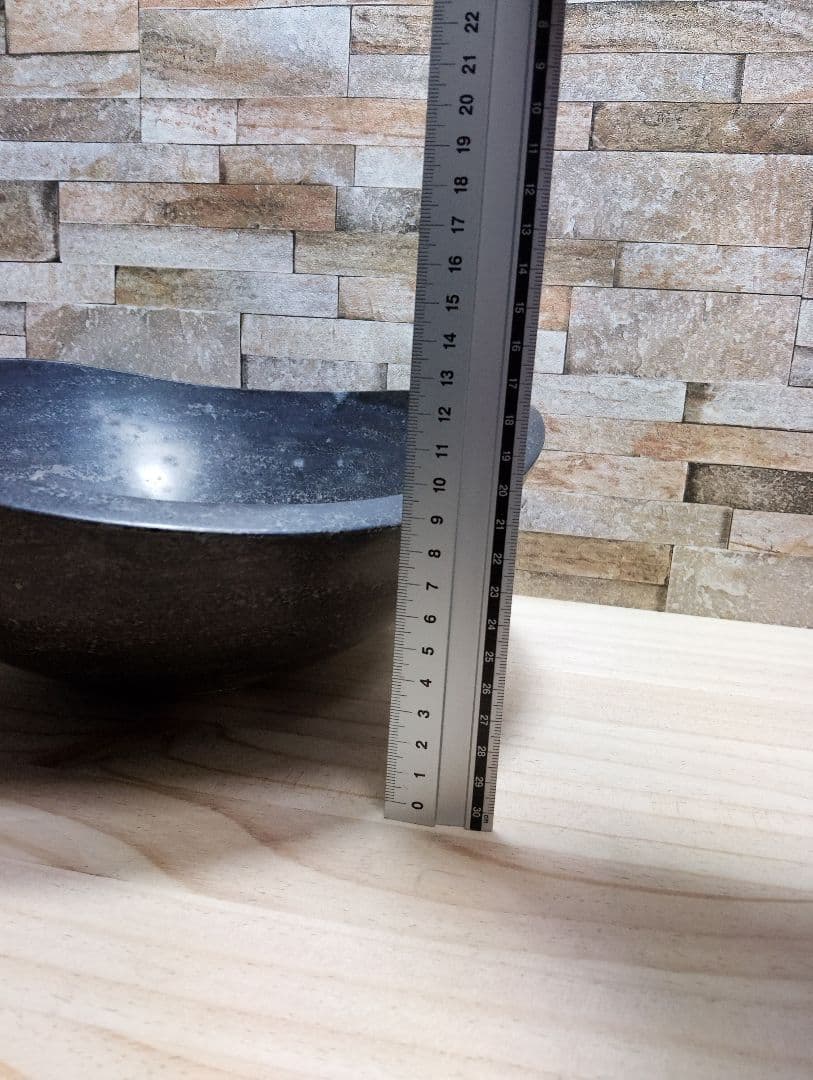 天然石の楕円形ボウル 直径約30cm