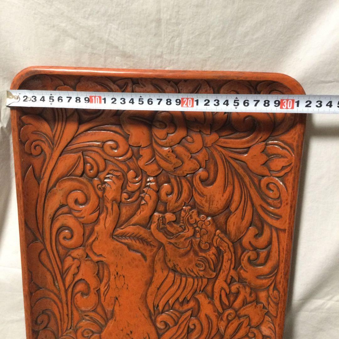 鎌倉彫のお盆、大型