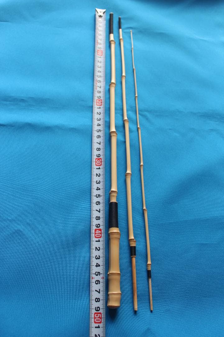 ＲNO82　和竿　3本繋ぎ布袋竹　タナゴ　小魚用竿　半製品　後は色塗りだけで完成