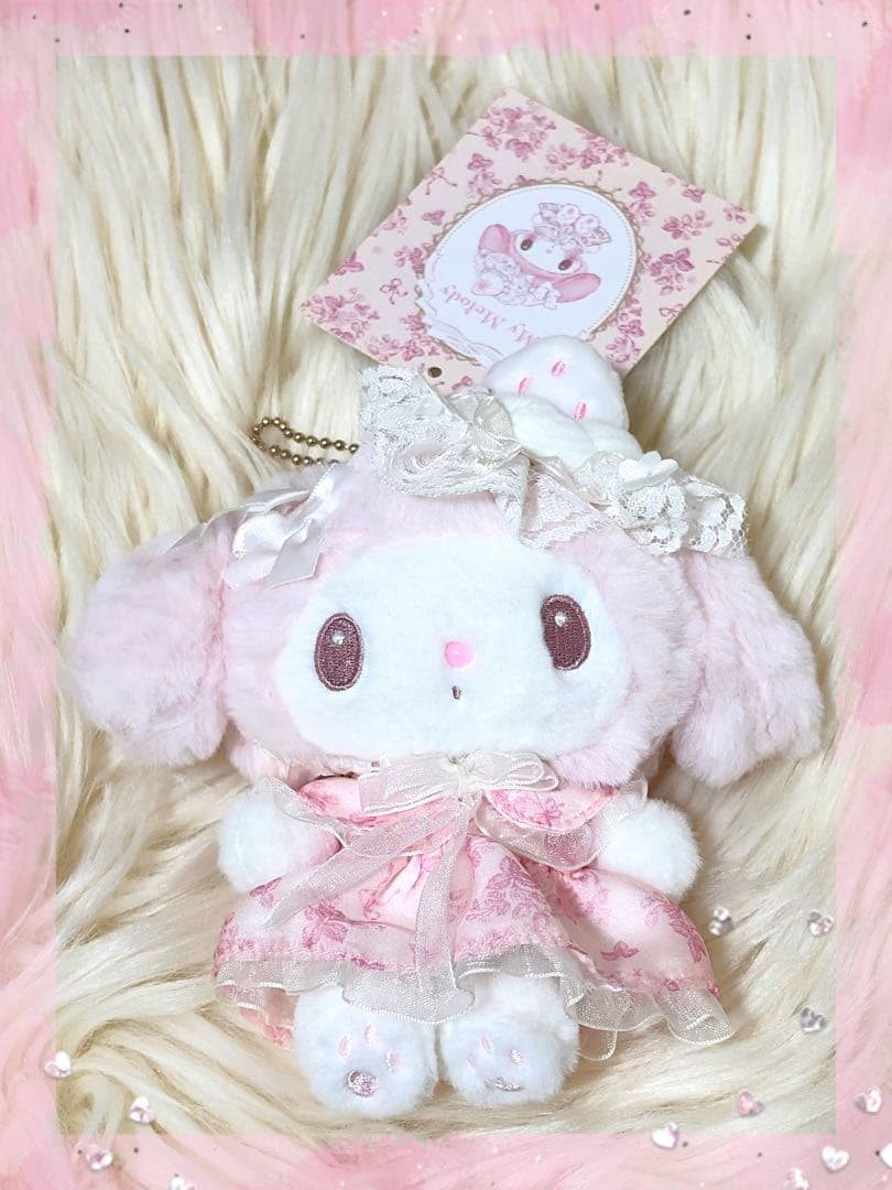 サンリオ マイメロディ 白いちごのティータイム マスコット 新品 バースデー