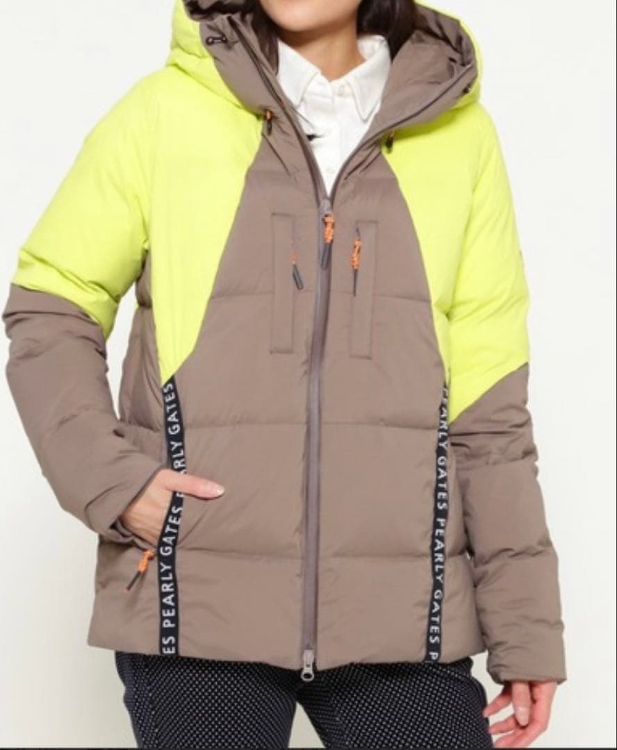 未使用 パーリーゲイツ バイカラー光電子 ダウン パーカー サイズ2（L）