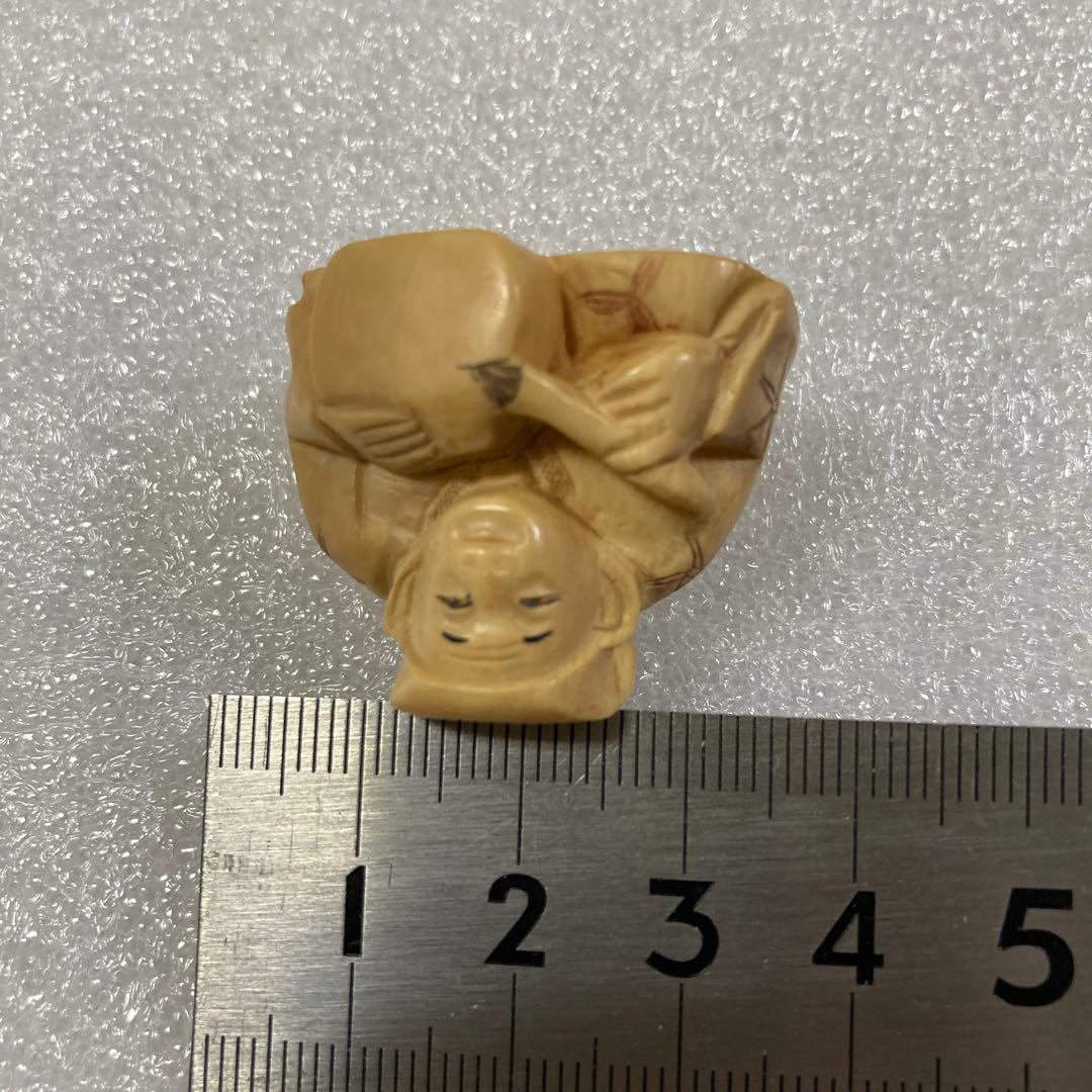 極上　天然素材　根付　提げ物　置物