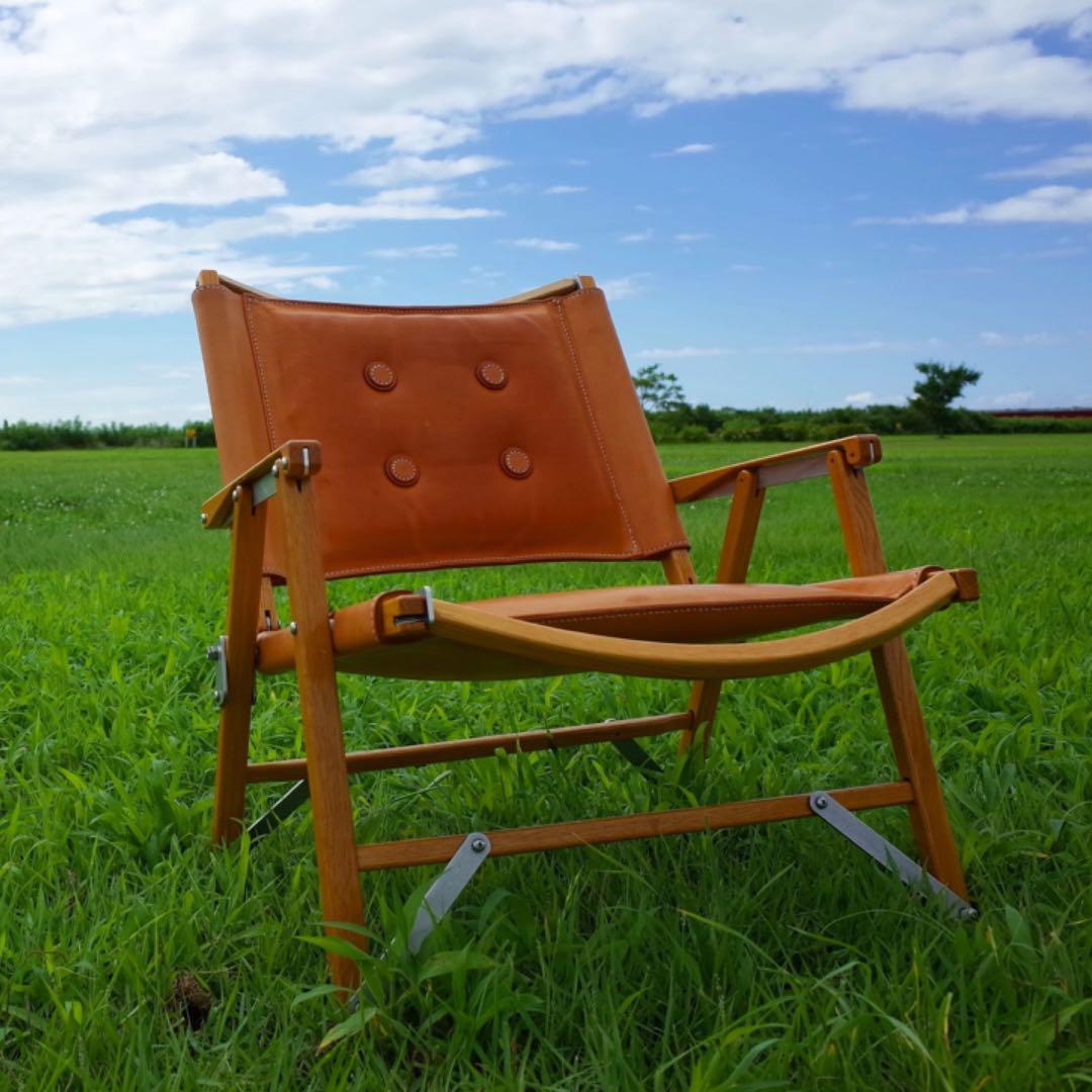 新品 ピノワークス レザークッション カーミットチェア ヌメ革 座面