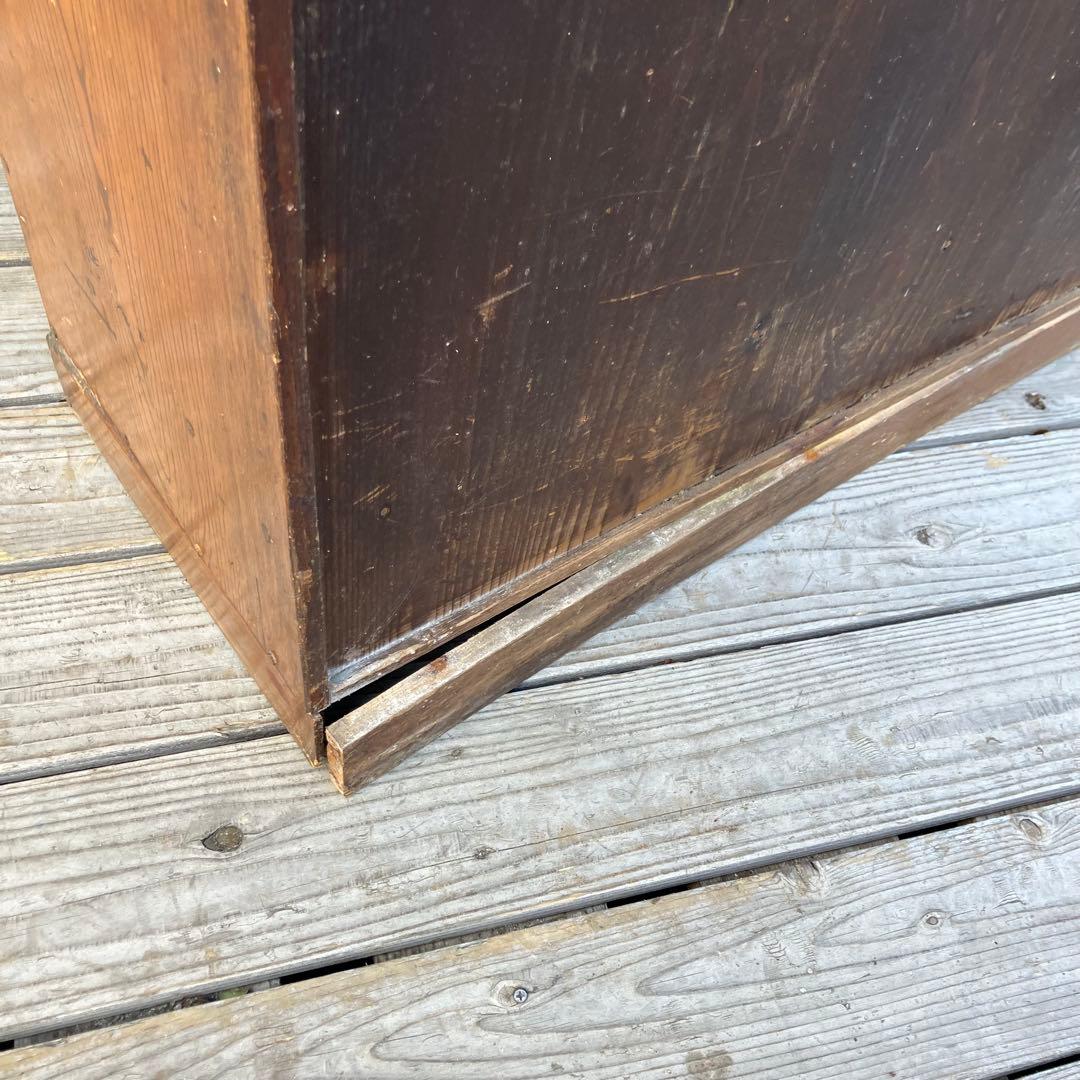 昭和レトロ 茶箪笥 飾り棚 ガラス扉 サイドボード 古家具 古民家ビンテージ