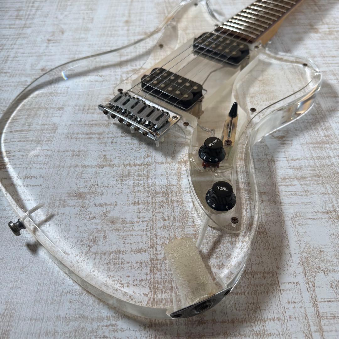 Barclay クリスタルギター　透明　レア　スケルトン　ケース付き