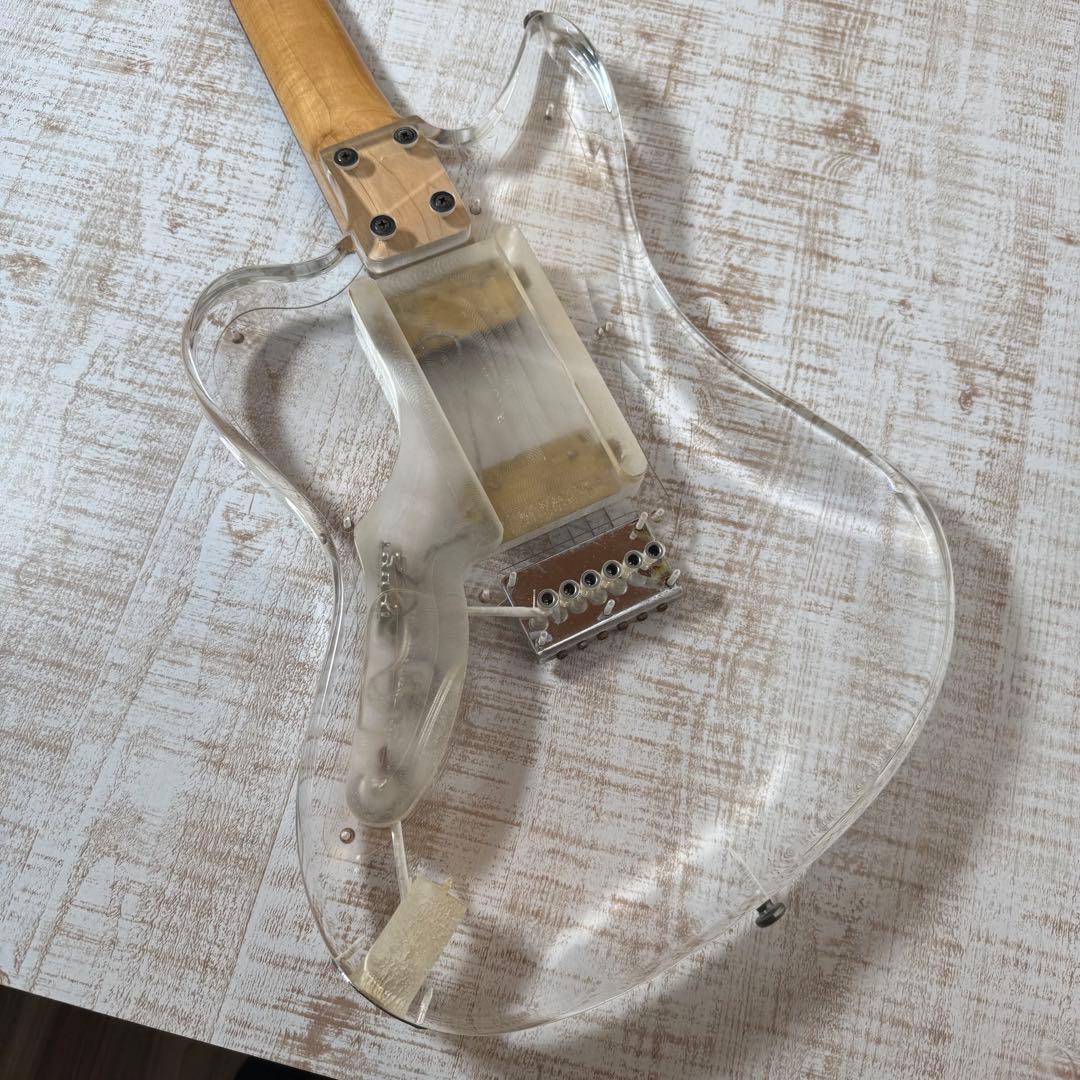 Barclay クリスタルギター　透明　レア　スケルトン　ケース付き