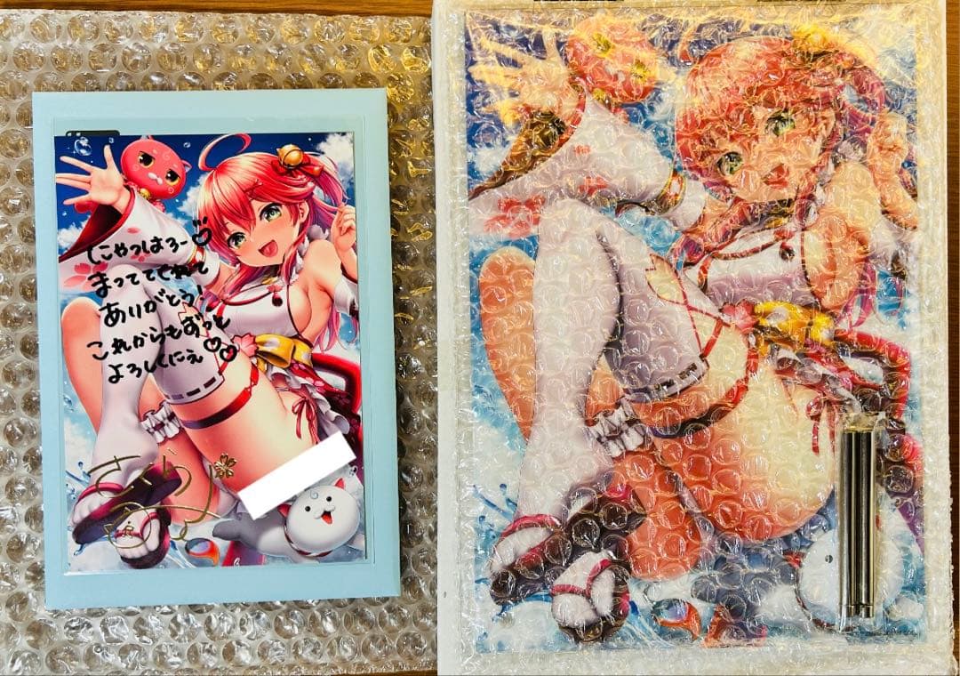 ホロライブ さくらみこ 復帰記念 直筆サイン入りポストカード&アクリルパネル