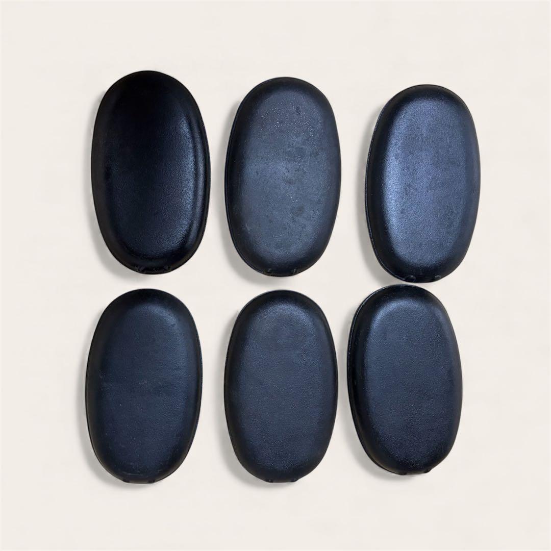 鉄皿 《 ステーキ皿と木製トレイの8セット ＆ トング2個 》 匿名配送