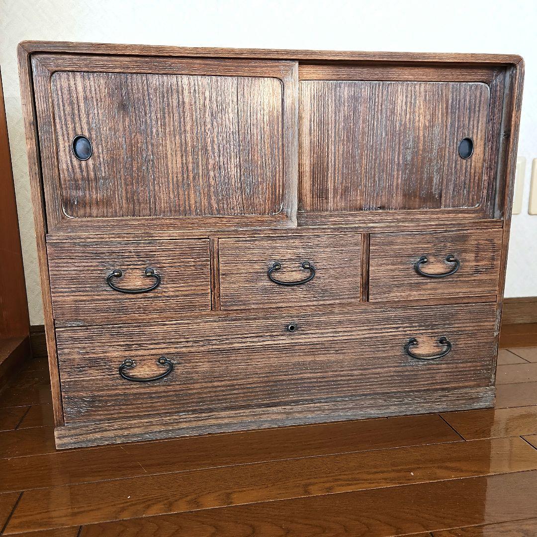 昭和レトロ　古道具　古家具　箪笥　引き出し　チェスト　木製　和風　古民家