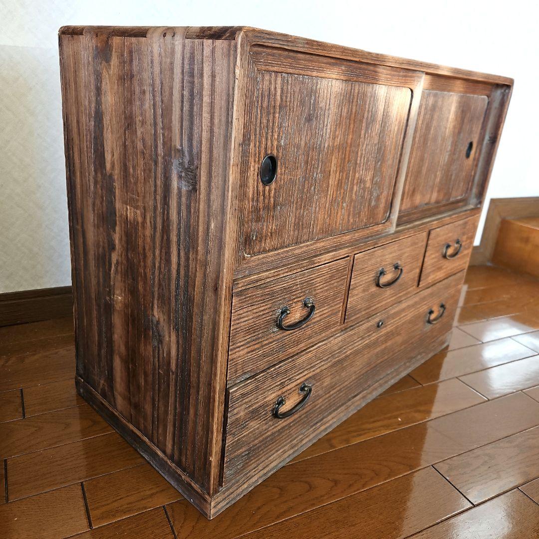 昭和レトロ　古道具　古家具　箪笥　引き出し　チェスト　木製　和風　古民家