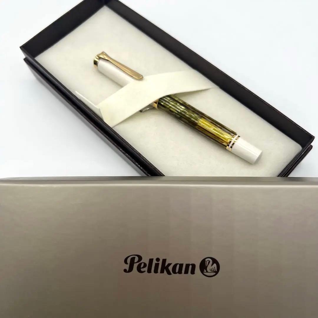 PELIKAN ペリカン 万年筆 スーベレーン ホワイトトータス ストライプ