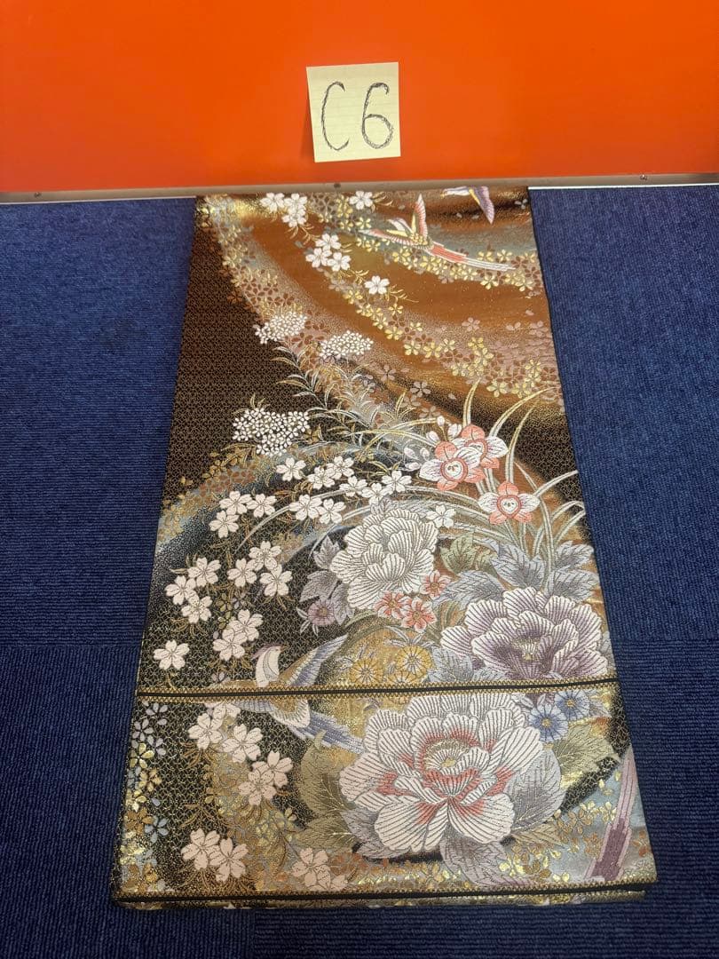 2685袋帯 古代彫金紋 西陣織 金糸　高級上質上品　約440cm 未使用