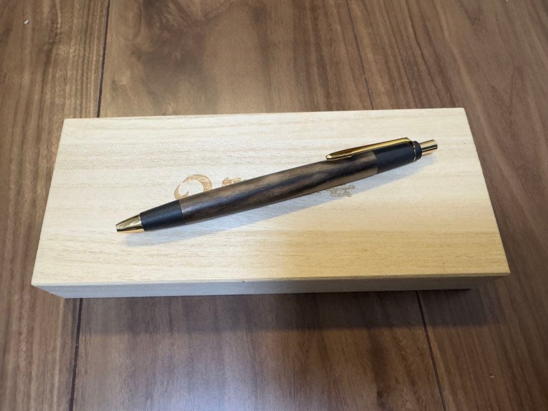 野原工芸　特上黒柿　旧型　スリムボールペン