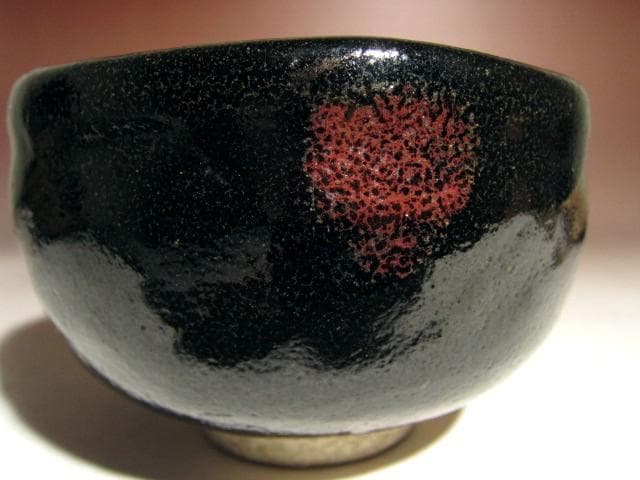 初20%off20日迄☆楽十二代弘入 黒茶碗【老松】☆惺斎・即中斎箱書☆u622