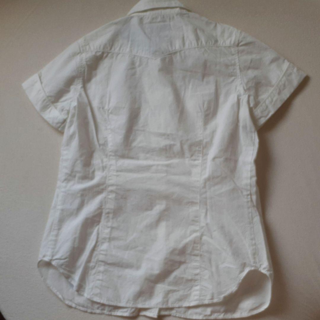 【未使用 タグ付き】 パーリーゲイツ　半袖 シャツ　レディース ゴルフウェア　白