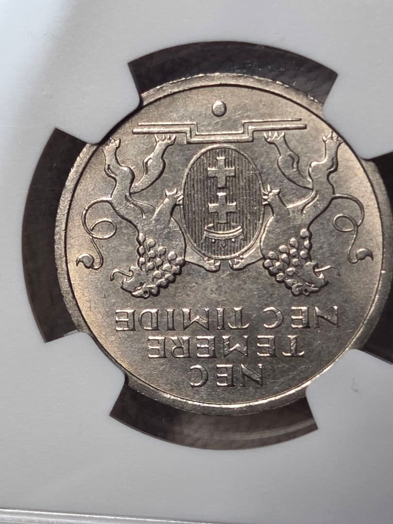 (稀少)ダンツィヒ自由市　5グルデン　ニッケル貨　1935