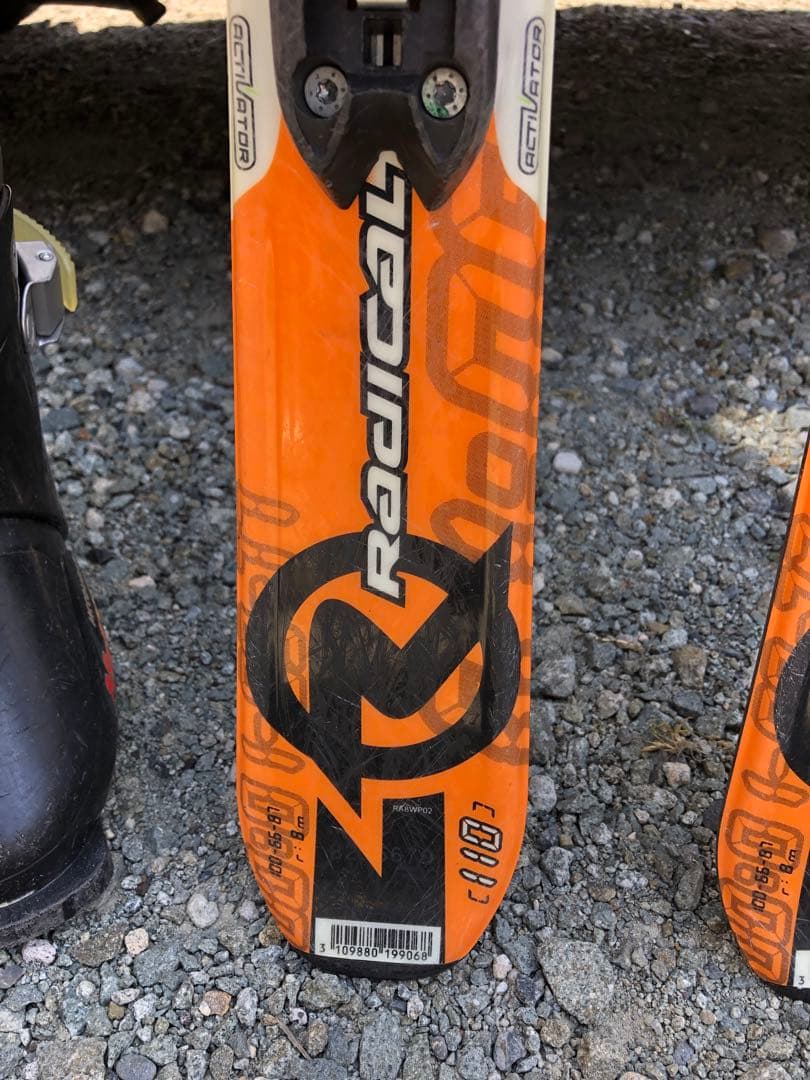 子供用　ROSSIGNOL Radical スキーとストックブーツの3点セット