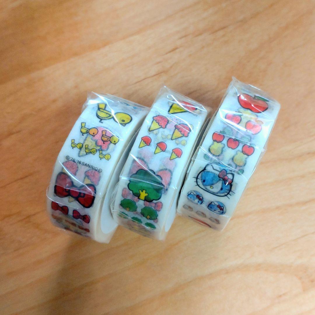 1017.新品　mt　マスキングテープ　ハローキティの小物　3個