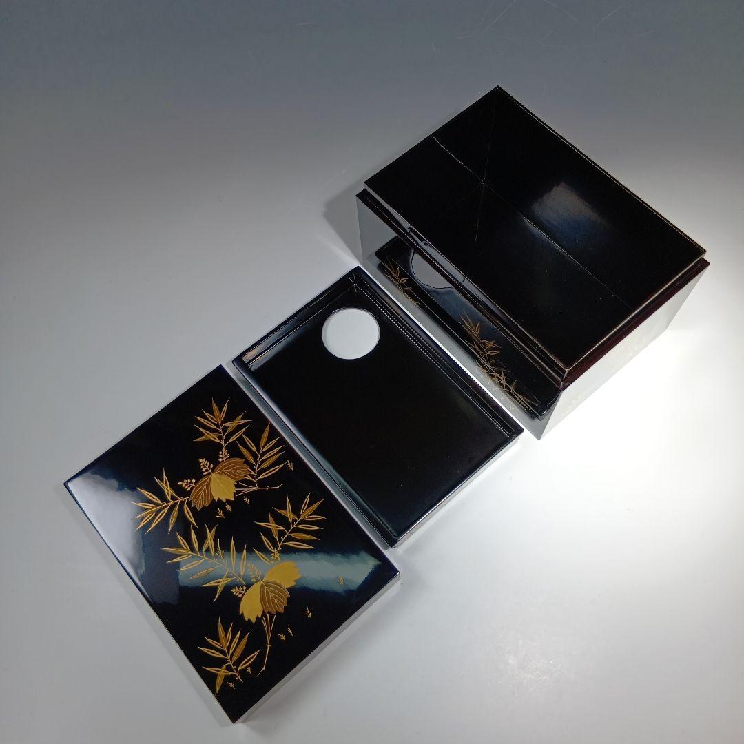 最終値下げ茶道具　利休茶箱一式　(塗師)多田桂寛　　 共箱　美品